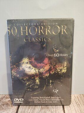 New~Sealed~Collector's Edition~50 Horror Classics~Boris Karloff~Bela Lugosi~More